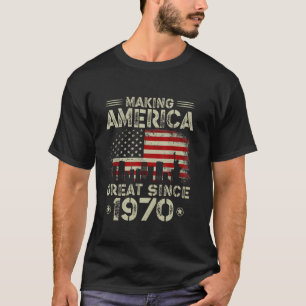 Retro 52. Geburtstag USA Flag Amerika groß machen T-Shirt