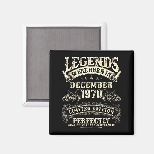 Retro 55th Birthday For Men 55 Year Old December 1 Magnet (Vorderseite/Rückseite)