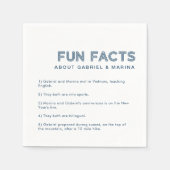 Retro 5 Fun Facts Wedding Serviette (Vorderseite)