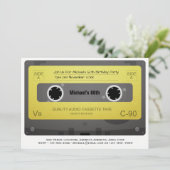RETRO 60. Geburtstag MAN lädt Music Cassette 60er Einladung (Stehend Vorderseite)