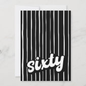 Retro 60. Geburtstagsfeier | sechzig Geburtstag Einladung (Rückseite)