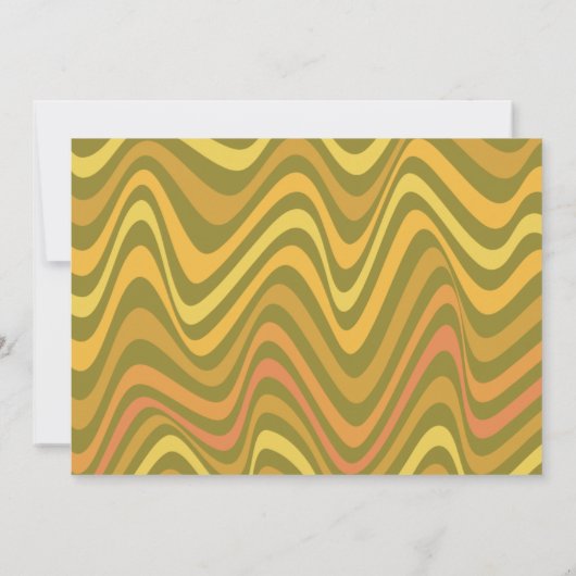 Retro 60er 70er Abstrakt Groovy Green Abschluss Einladung (Rückseite)