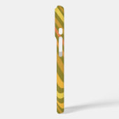 Retro 60er 70er Abstrakte Linien Muster Gelb Case-Mate iPhone Hülle (Rückseite / Links)