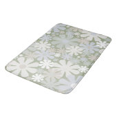Retro 60er 70er Ästhetisch florales Muster Sage Gr Badematte (Schrägansicht)