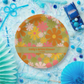 Retro 60er 70er Ästhetische Bläschen Personalisier Pappteller (Party)