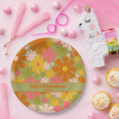 Retro 60er 70er Ästhetische Bläschen Personalisier Pappteller (Party)