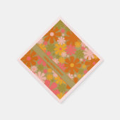 Retro 60er 70er Ästhetische Bläschen Personalisier Serviette (Ecke)