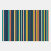 Retro 60er 70er Ästhetische Muster und Streifen Geschenkpapier Set (Vorderseite 2)