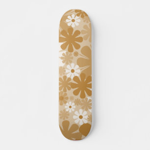 Retro 60er 70er Ästhetisches Blumenmuster Skateboard