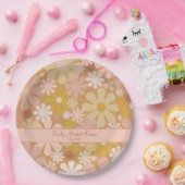 Retro 60er 70er Ästhetisches Personalisiertes Papi Pappteller (Party)