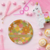 Retro 60er 70er Ästhetisches Personalisiertes Papi Pappteller (Party)