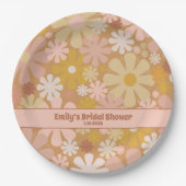 Retro 60er 70er Ästhetisches Personalisiertes Papi Pappteller (Vorderseite)