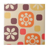 Retro 60er 70er Blume Fliese (Vorderseite)