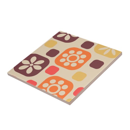 Retro 60er 70er Blume Fliese (Seite)