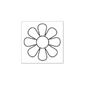 Retro 60er 70er Blume Gummistempel (Prägung)