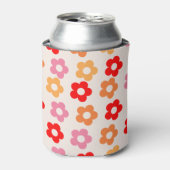 Retro 60er 70er Blume Hippie Dosenkühler (Kanne Vorderseite)
