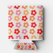 Retro 60er 70er Blume Hippie Dosenkühler (Rückseite)