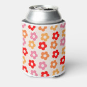 Retro 60er 70er Blume Hippie Dosenkühler (Kanne Rückseite)