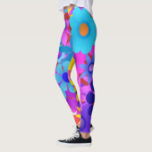 Retro 60er 70er Blume Muster Leggings (Links)