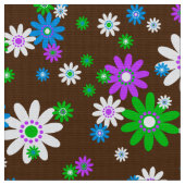 Retro 60er 70er Blume Stoff (Nahaufnahme)