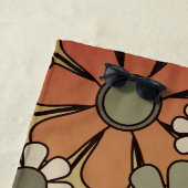 Retro 60er 70er Blumenmuster für die Bride Strandtuch (Beispiel)