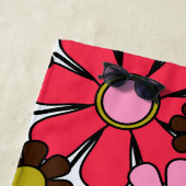 Retro 60er 70er Blumenmuster für die Bride Strandtuch (Beispiel)