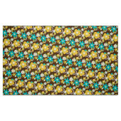Retro 60er 70er Blumenstoff x1 Stoff (Fat Quarter (45,7 x 55,9 cm))