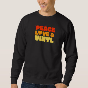 Retro 60er 70er Dj Peace Liebe Vinyl Music Lp Reco Sweatshirt