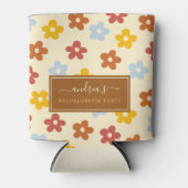 Retro 60er 70er Floral Junggeselinnen-Abschied Gro Dosenkühler (Vorderseite)