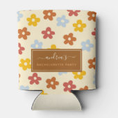 Retro 60er 70er Floral Junggeselinnen-Abschied Gro Dosenkühler (Rückseite)