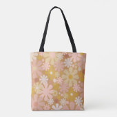 Retro 60er 70er Floral Muster mit Tasche (Rückseite)