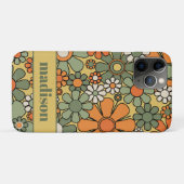 Retro 60er 70er Floral Pattern Personalisiert Case-Mate iPhone Hülle (Rückseite (Horizontal))