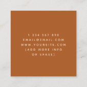 Retro 60er 70er Geometric Rainbow 60Waves Quadratische Visitenkarte (Rückseite)