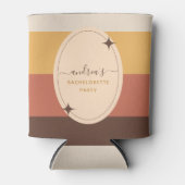 Retro 60er 70er gestreifter Junggeselinnen-Abschie Dosenkühler (Vorderseite)