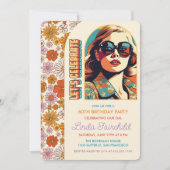 Retro 60er 70er Groovy Hippie Einladung (Vorderseite)