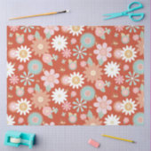 Retro 60er 70er Hippie Daisy Blume Blumendekoupage Seidenpapier (Basteln)