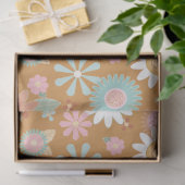 Retro 60er 70er Hippie Floral Daisy Blume Decoupag Seidenpapier (Geschenk)