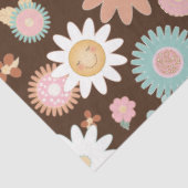 Retro 60er 70er Hippie Floral Daisy Decoupage Tiss Seidenpapier (Ausschnitt)