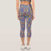 Retro 60er 70er Hippie Paisley Pattern Capri Leggings (Rückseite)