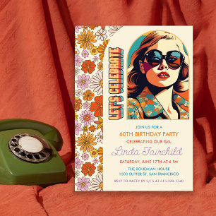 Retro 60er 70er Jahre Groovy Hippie Einladung