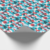 Retro 60er 70er Jahre minimalistisches Muster Geschenkpapier (Ecke)