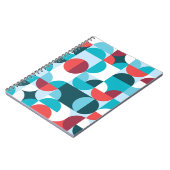 Retro 60er 70er Jahre minimalistisches Muster Notizblock (Linke Seite)