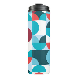 Retro 60er 70er Jahre minimalistisches Muster Thermosbecher