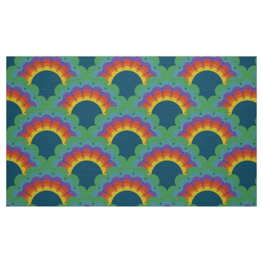 Retro-60er-70er-Jakobsmuster Stoff (Fat Quarter (45,7 x 55,9 cm))
