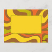 Retro 60er 70er Liquid Swirl Abstrakte Musterkarte Postkarte (Rückseite)