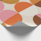 Retro-60er - 70er mit Regenbogensonne Geschenkpapier (Ecke)