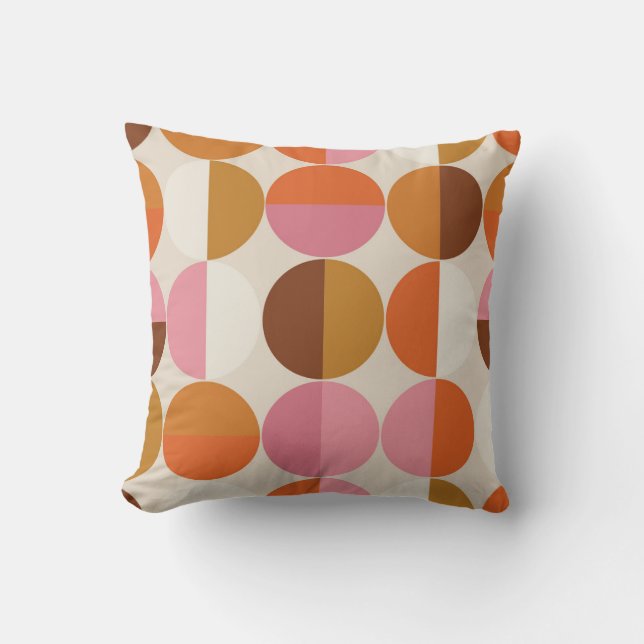 Retro-60er - 70er mit Regenbogensonne Kissen (Vorderseite)