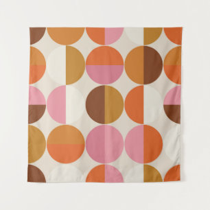 Retro-60er - 70er mit Regenbogensonne Wandteppich