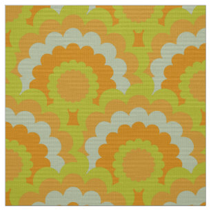 Retro 60er 70er Mod Stoff Scallop Muster