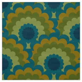 Retro 60er 70er Mod Stoff Scallop Muster